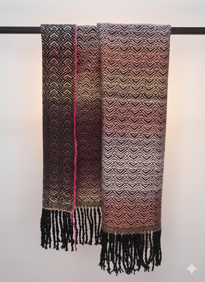 Šalikas "Alyvinės širdelės" Šalikas "Alyvinės širdelės"